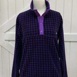 Patagonia M Purple Black Houndstooth Check Vintage